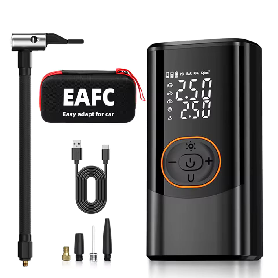 12V Rechargeable Car Air Compressor 150PSI Electric Wireless Portable Tire Inflator Pump for Motorcycle Bicycle Car Tyre Balls