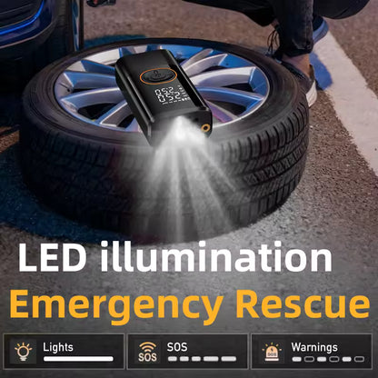 12V Rechargeable Car Air Compressor 150PSI Electric Wireless Portable Tire Inflator Pump for Motorcycle Bicycle Car Tyre Balls