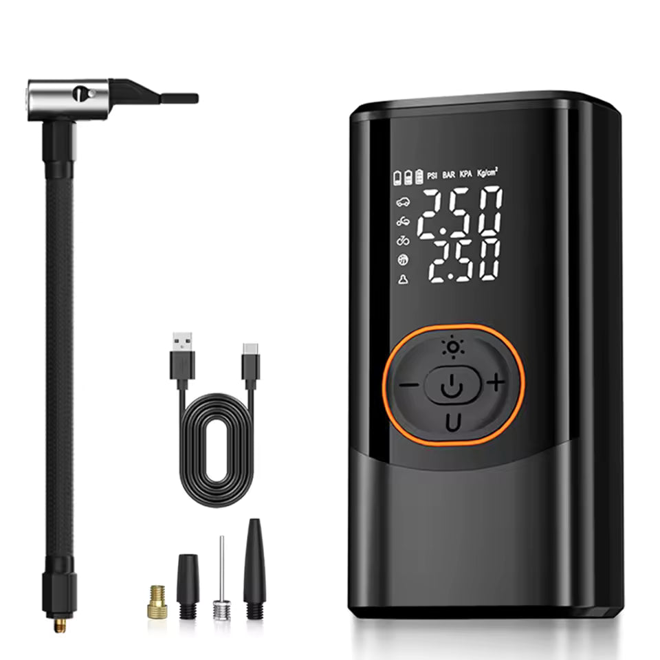 12V Rechargeable Car Air Compressor 150PSI Electric Wireless Portable Tire Inflator Pump for Motorcycle Bicycle Car Tyre Balls