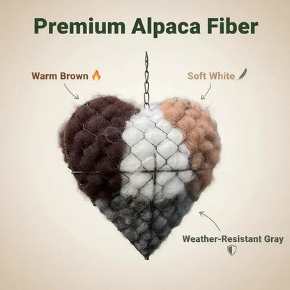 🔥LAST DAY 50% OFF - 🕊️🏡Handmade Natural Alpaca Fiber Bird Nesting Heart❤️A Cozy Gift for Birds